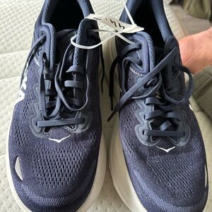 Hoka Blue and White Athletic Shoes with Breathable Mesh